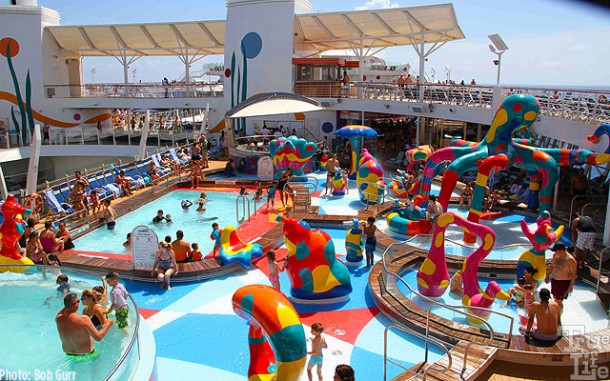 A very colorful children's water park is a family favorite, especially for tots.