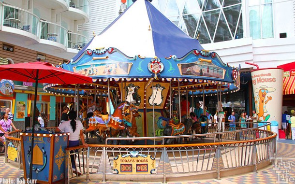 Small children love the special Boardwalk activities such a merry-go-round.