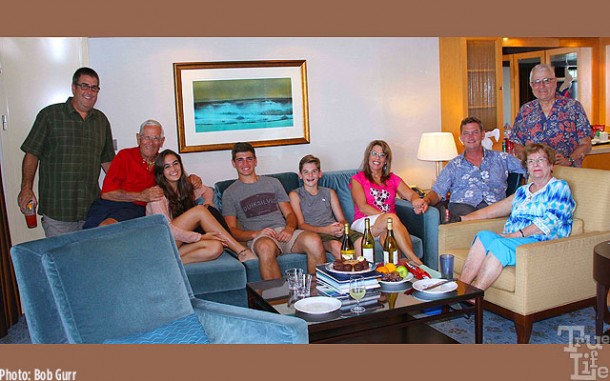 Our family of ten gathered every day in the beautiful owners suite.