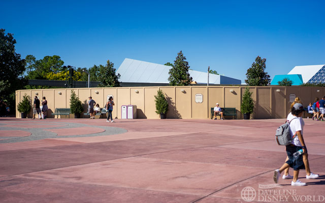 This wall is still up, but the path by Imagination is reopened.