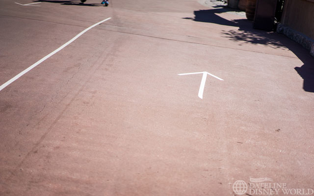 Direction tape for busy Food and Wine crowds.