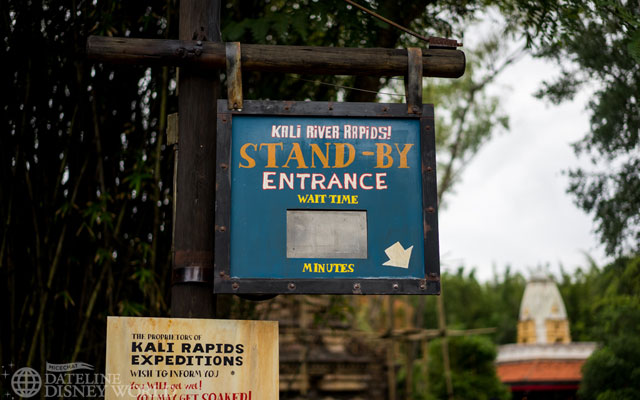 Kali River Rapids down in the morning.