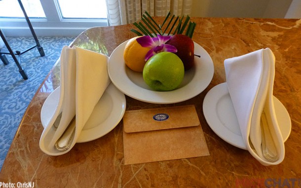 Welcome gift for rewards member after several stays at Loews properties
