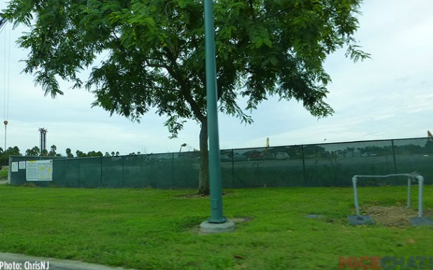 Cabana Bay's new elevated walkway to CitiWalk is under construction