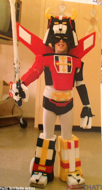 Here&rsquo;s a costume I made for a young boy with a balance disorder. It&rsquo;s made entirely of mattress foam. Study it carefully. I dyed the foam and then painted each part with Design Masters paint. He wears a white body suit underneath. The sword is a dowel with mattress foam sculpted over it.
