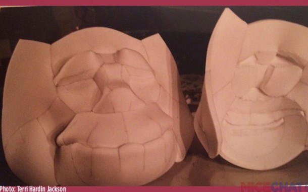 Here the head is assembled so you can see the face form. See how it was broken down?