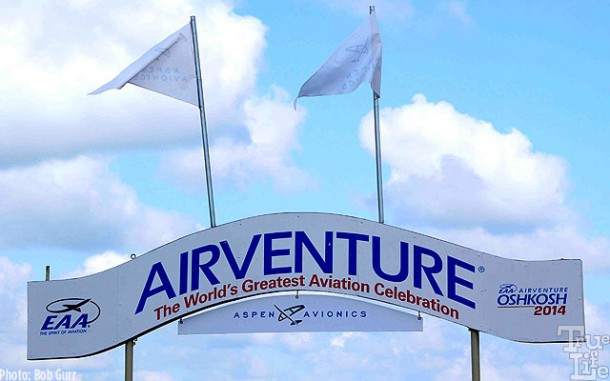 Entrance sign to the Oshkosh Wisconsin 2014 Airventure