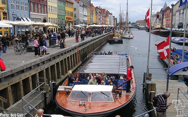 Visitors may see Copenhagen up close by canal boat excursions