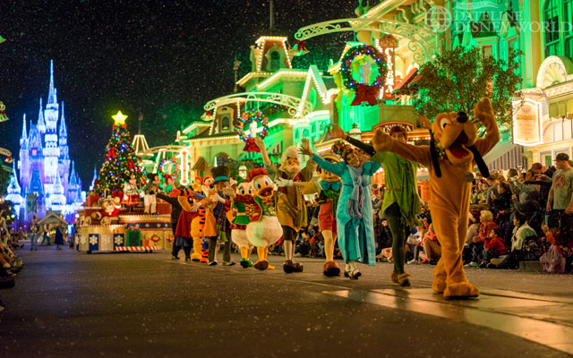 We were fortunate enough to get a good spot to photograph the Christmas Parade at Magic Kingdom as well.
