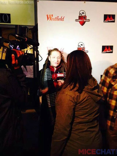 Terri being interviewed @ Combat Radio Charity Event.