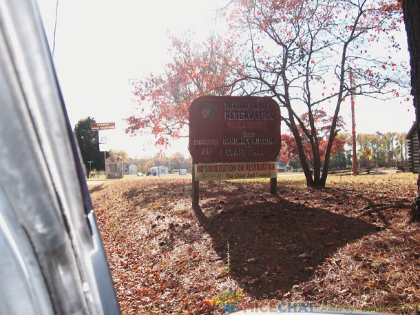 Sign for Pamunkey Indian Reservation