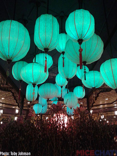 Chinese lanterns in the Plaza Inn