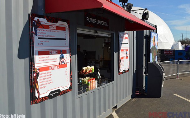 The above image is of the food and beverage shack from the line to get into the first dome.