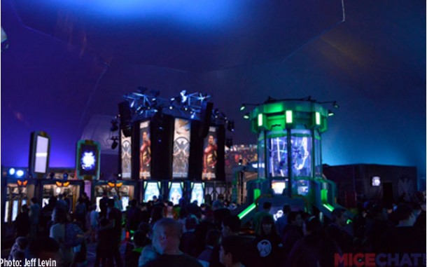 Sign leading you into the next domed area.