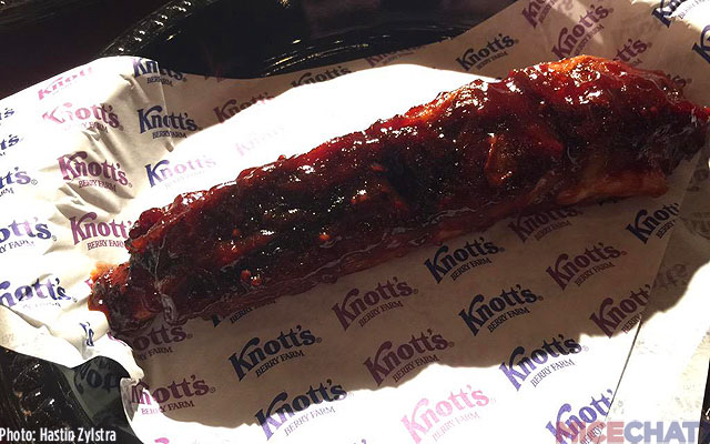 Ribs with Knott's Famous Boysenberry BBQ Sauce.