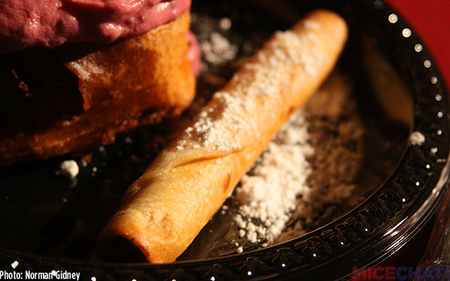 Dessert Boysenberry Flautas: