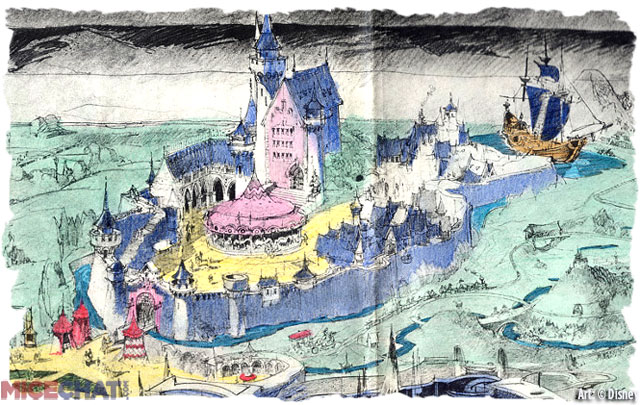 Note how the castle wall was originally designed.