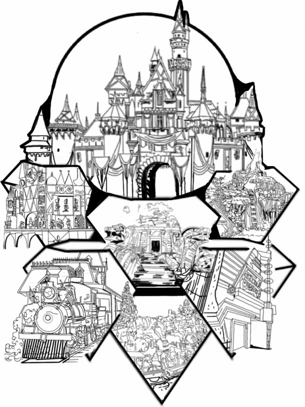 Version #2 – shows the attraction rides close up - ie ride vehicles etc.