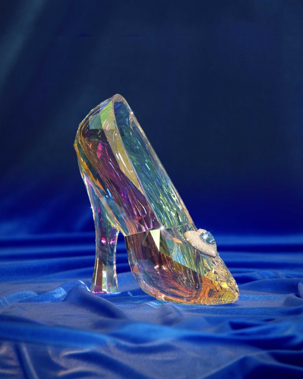 A Cinderella slipper, in clear crystal and adorned with a topaz pendant and a specialty diamond, is one of the prizes available to win in the Disneyland Diamond Days sweepstakes. Celebrating the 60th anniversary, Disneyland Diamond Days is an exciting sweepstakes in which guests can win daily and weekly prizes as part of the Diamond Celebration, which begins on May 22, 2015. (Disneyland Resort)