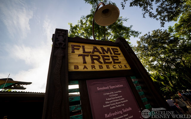 Flame Tree BBQ is reopened and has much more muted colors than it did before.