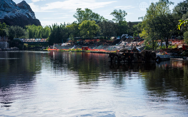 Some views of the Rivers of Light construction from Flame Tree.