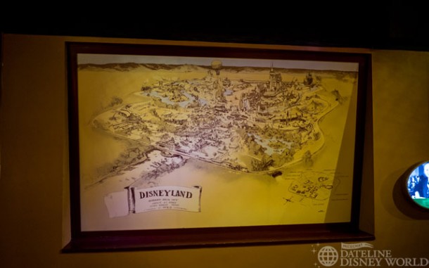 Inside One Man's Dream, the room showing Walt's Office is no more, just now showing this drawing of Disneyland.