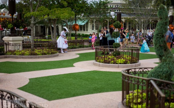 Mary Poppins doing meet and greets in the Hub gardens is a great idea.