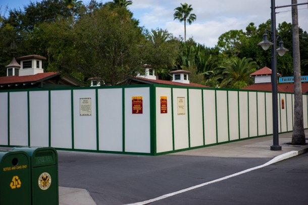 Walls up at the Sunset Blvd. counter service.