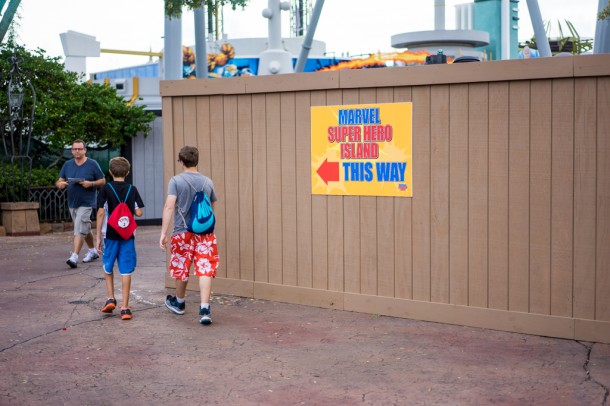 There are quite a few walls up in Marvel Super Hero Island.