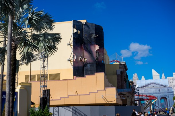 Twister is now closed, and walls are up to get ready for the Jimmy Fallon Race Through New York attraction.