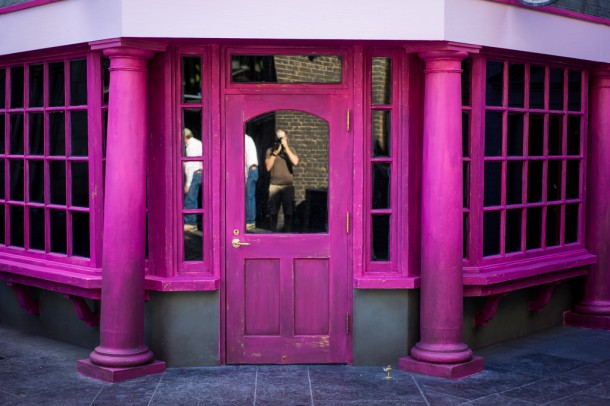 It has a very bright facade.