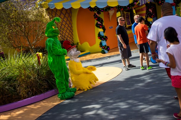 Grinch was out doing meet and greets.