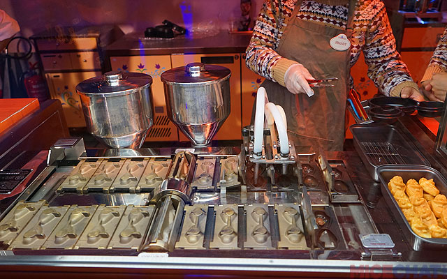 Olaf waffle bites made with a nifty machine.