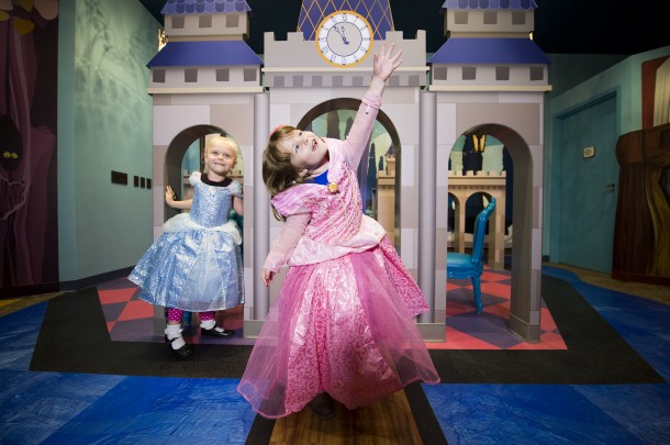 Stories unfold at Lilo's Playhouse at DisneyÕs Polynesian Village Resort. The whimsical childrenÕs activity center brings Lilo's favorite classic Disney Little Gold Books tales such as Pinocchio, Lady and the Tramp and Alice in Wonderland to life. While parents enjoy a night out, youngsters can delve into dress up, crafts, storytelling and other fun faves in themed areas alongside children's activity coordinators. Lilo's Playhouse is a part of an overall renovation of the iconic resort hotel that includes a re-imagined feature pool, new food and beverage offerings and an expansive new lobby area. (Ryan Wendler, photographer)