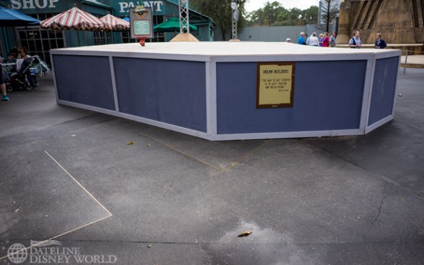 Some work being done on the pavement near the Jedi Training Academy.