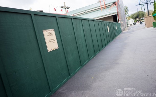 The walls go all the way down to the now closed Premier Theater.