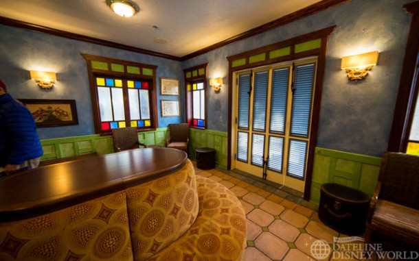 Holding area indoors.