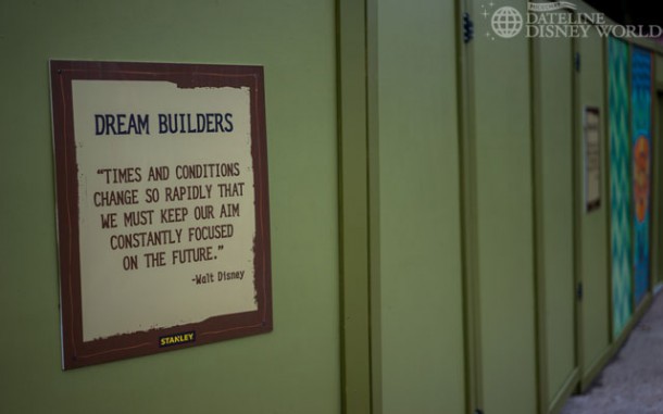 Walls up near the main gift shops.