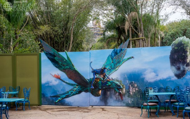 If you look closely, you can see the floating mountains from the entrance to what will be Pandora.