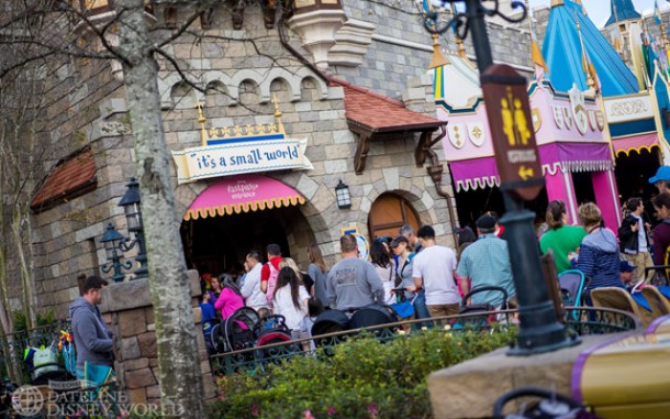 Major backup at the FP+ line for it's a small world. A little alarming.