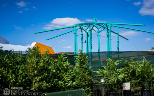 Playground being constructed between Future World and World Showcase near Imagination.