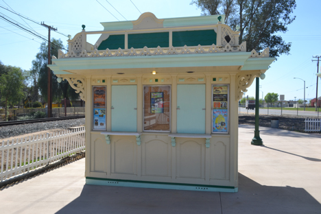 Some classic Disneyland history at the Entrance of the Orange Empire Railway Museum! One of two ticket booths from Anaheim now refurbished for use on special event days.