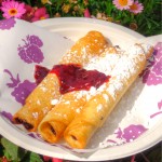 Boysenberry Flautas with flowers HDR Small