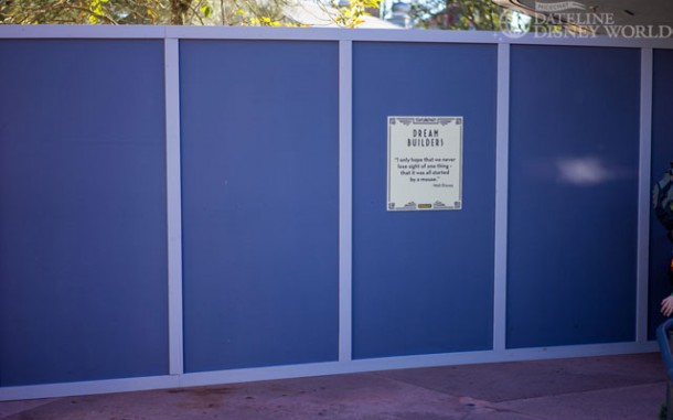 Walls still up near Path of the Jedi, probably for a Star Wars meet and greet area.
