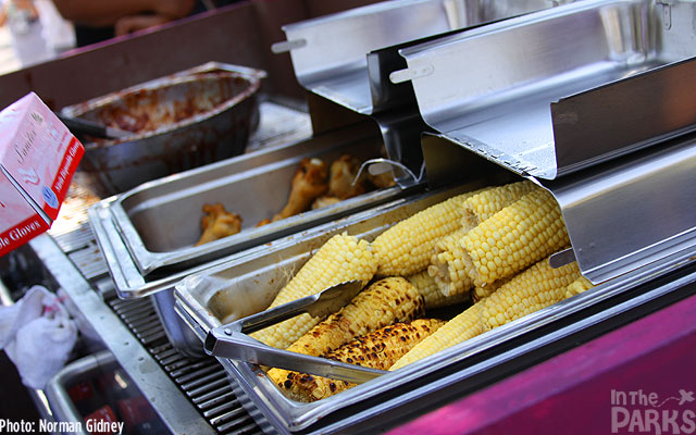 The wings and corn with boysenberry butter