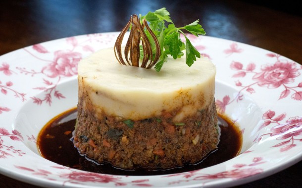 Guests can choose from several authentic Irish dishes, including the "Keen Eye for the Shepherd&Otilde;s Pie" during the Mighty St. Patrick's Festival March 11-17 at Raglan Road Irish Pub & Restaurant. A true Irish pub with Dublin roots that includes Irish bands and pro dancers performing on several stages indoors, the restaurant is located at Disney Springs at Walt Disney World Resort. Also on tap during the celebration is a mighty selection of beers, specially crafted food, face painting and plenty of St. Patrick's Day memorabilia. (Tom Burton, photographer)