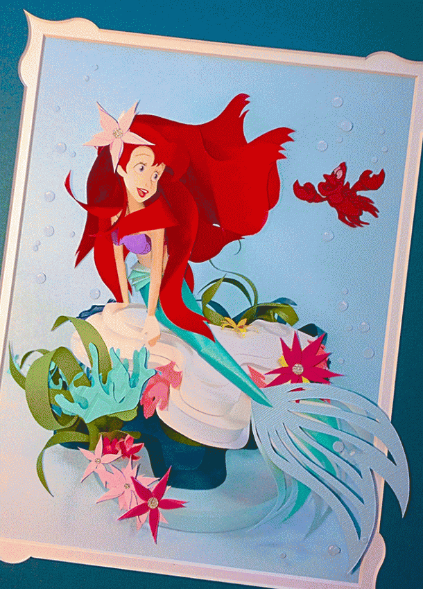 Under the Sea, a hand-embellished, matted print