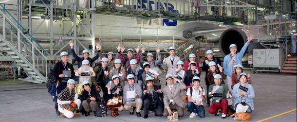 Here's the ANA Decal Imprinting Team - they do all the work to make the planes so beautiful!