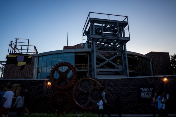 Some exterior work has happened quickly on the Toothsome Chocolate Factory. It should open this year.