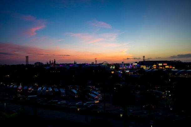 A beautiful sunset from the top of the parking garage to send us home.
